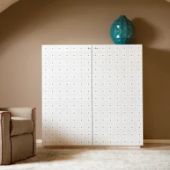 Barba Design Cabinets<Tiles White Tall Credenza