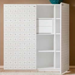 Barba Design Cabinets<Tiles White Tall Credenza