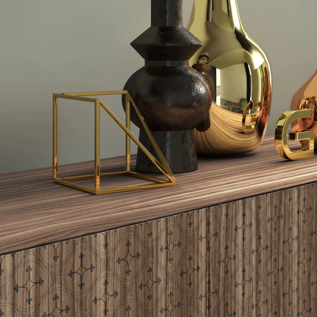Barba Design Sideboards Buffets<Tiles Wood Sideboard