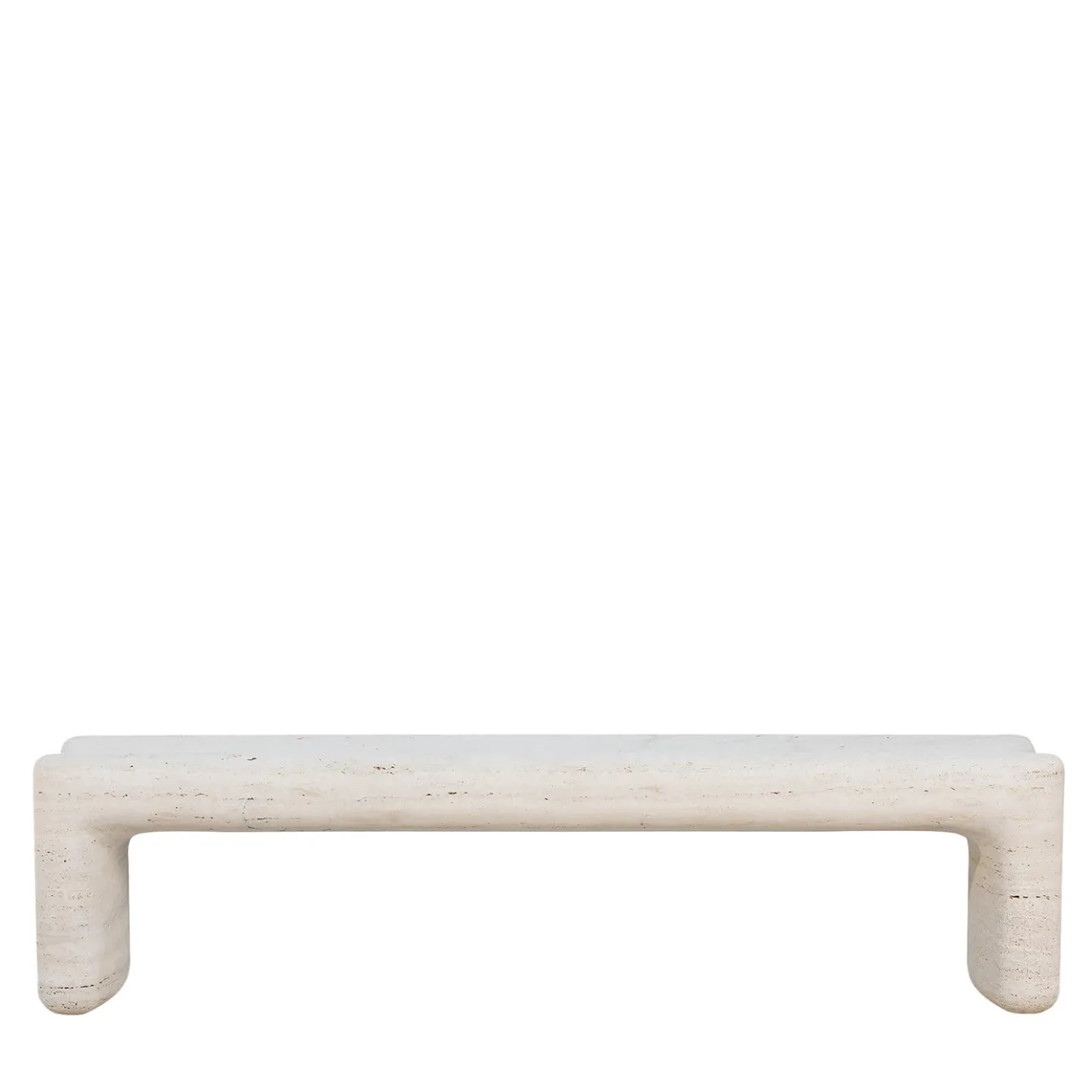 Veltha Outdoor Stone Design Outdoor Sofas & Benches<Tinia Beige Travertine Stone outdoor Bench