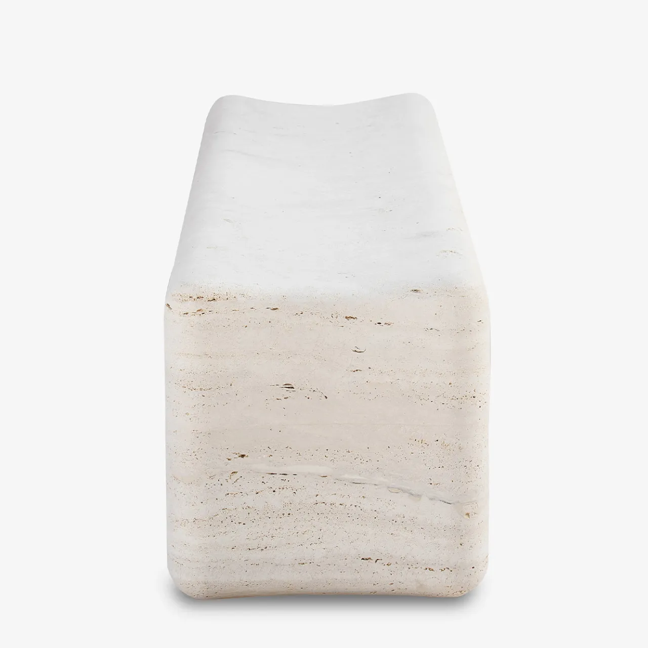 Veltha Outdoor Stone Design Outdoor Sofas & Benches<Tinia Beige Travertine Stone outdoor Bench