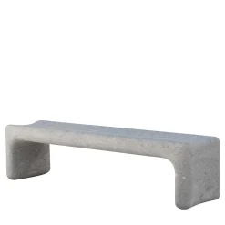 Veltha Outdoor Stone Design Outdoor Sofas & Benches<Tinia gray peperino stone outdoor bench