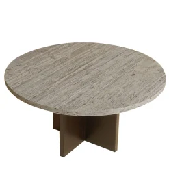 Lebanto Coffee Tables<Tinian Titanium Travertino and Durmast Coffee Table