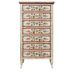 Vangelista 1960 Dressers<Tirolesi '700 Tyrolean-Style Floral Chest of Drawers