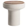 MMairo Side Tables<Tivoli Side Table in travertine and walnut by Ivan Colominas