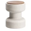 MMairo Stools<Tivoli Stool in travertine and walnut by Ivan Colominas