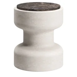 MMairo Stools<Tivoli Stool in travertine and marble by Ivan Colominas