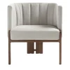 Durame Armchairs<Tofane White & Walnut Armchair