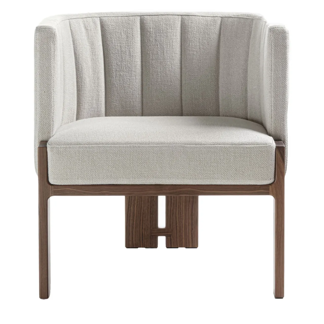 Durame Armchairs<Tofane White & Walnut Armchair