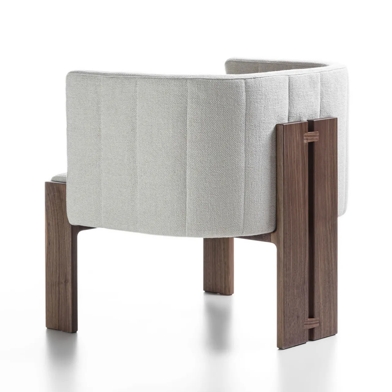 Durame Armchairs<Tofane White & Walnut Armchair