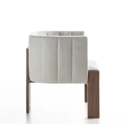 Durame Armchairs<Tofane White & Walnut Armchair