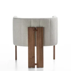 Durame Armchairs<Tofane White & Walnut Armchair