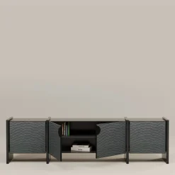 Barbarella Marchesi Sideboards Buffets<Tokyo Light Blue Motifs Wood Sideboard