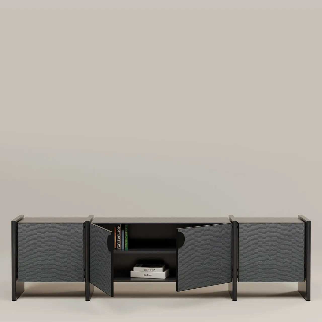 Barbarella Marchesi Sideboards Buffets<Tokyo Light Blue Motifs Wood Sideboard