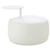 Viganò & C. Ottomans & Poufs<TOMMY white small pouf WITH table by Basaglia + Rota Nodari