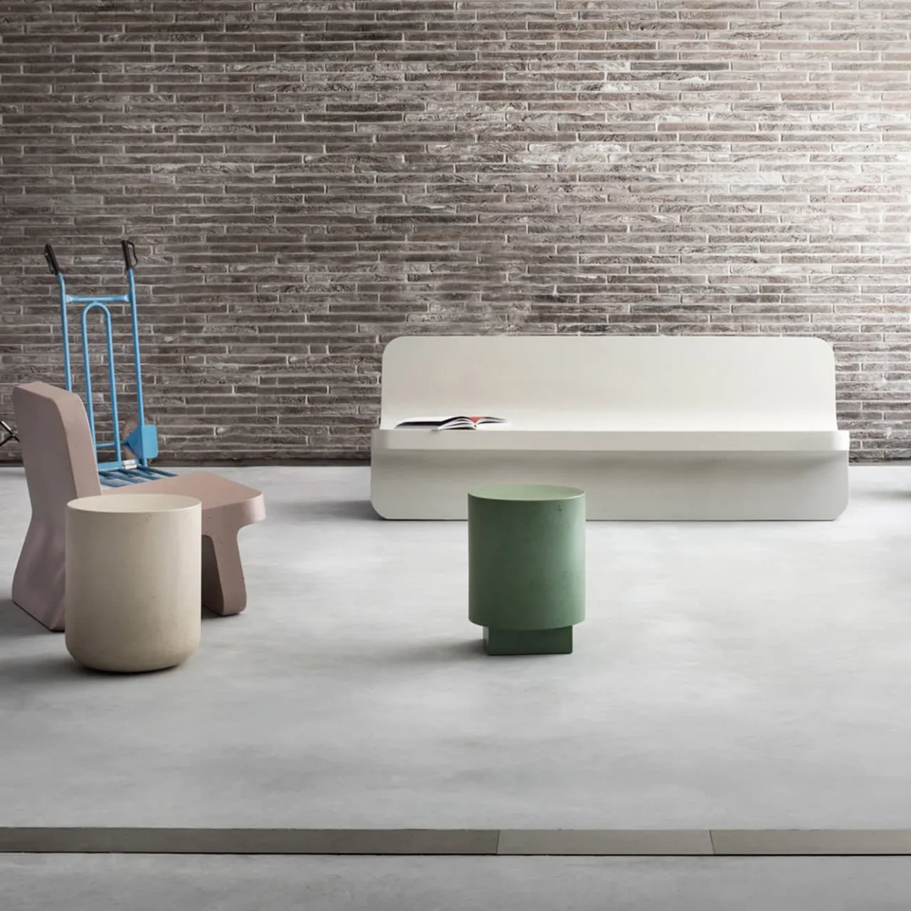 Cimento Lounge Chairs<Torcello Lounge Chair by Defne Koz and Marco Susani