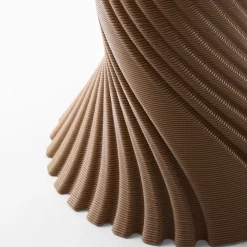 Elli Dining Tables<Tork Beige And Red Bioplastic Dining Table Design by Karim Rashid