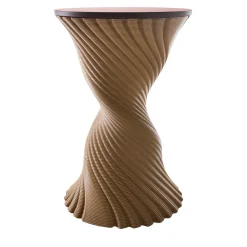 Elli Stools<Tork Beige Twisted Stool and Mini Side Table