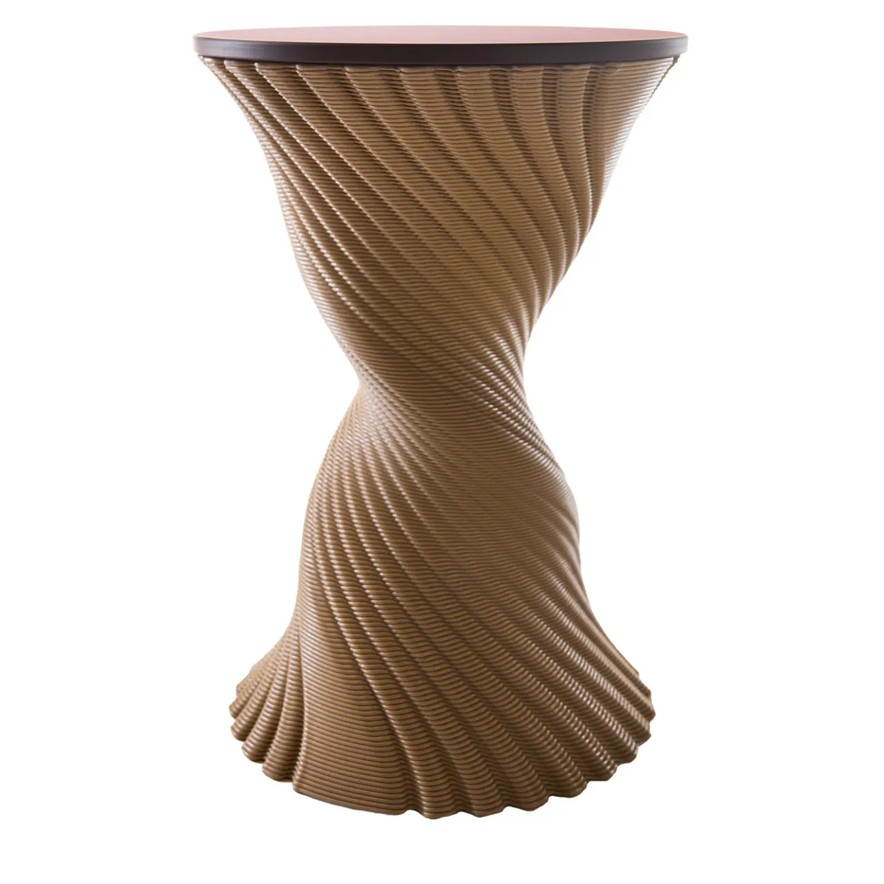 Elli Stools<Tork Beige Twisted Stool and Mini Side Table