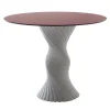 Elli Dining Tables<Tork White And Red Bioplastic Dining Table Design by Karim Rashid