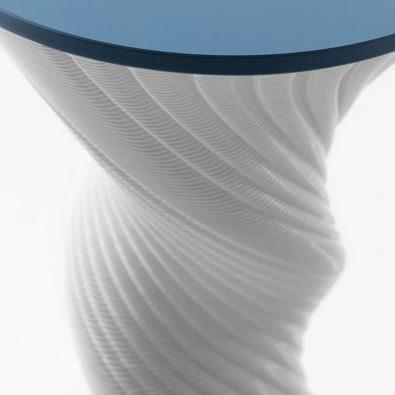 Elli Stools<Tork White Twisted Stool and Mini Side Table