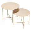 Enrico Girotti Nesting Tables<Tornielli Glossy Gold Finish Nesting Tables