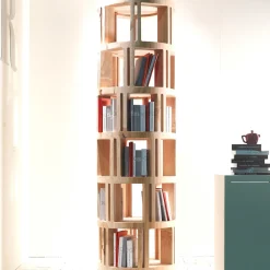 Riva 1920 Bookcases<Torre Lignea 7-Shelf Cedar Bookcase by Michele De Lucchi