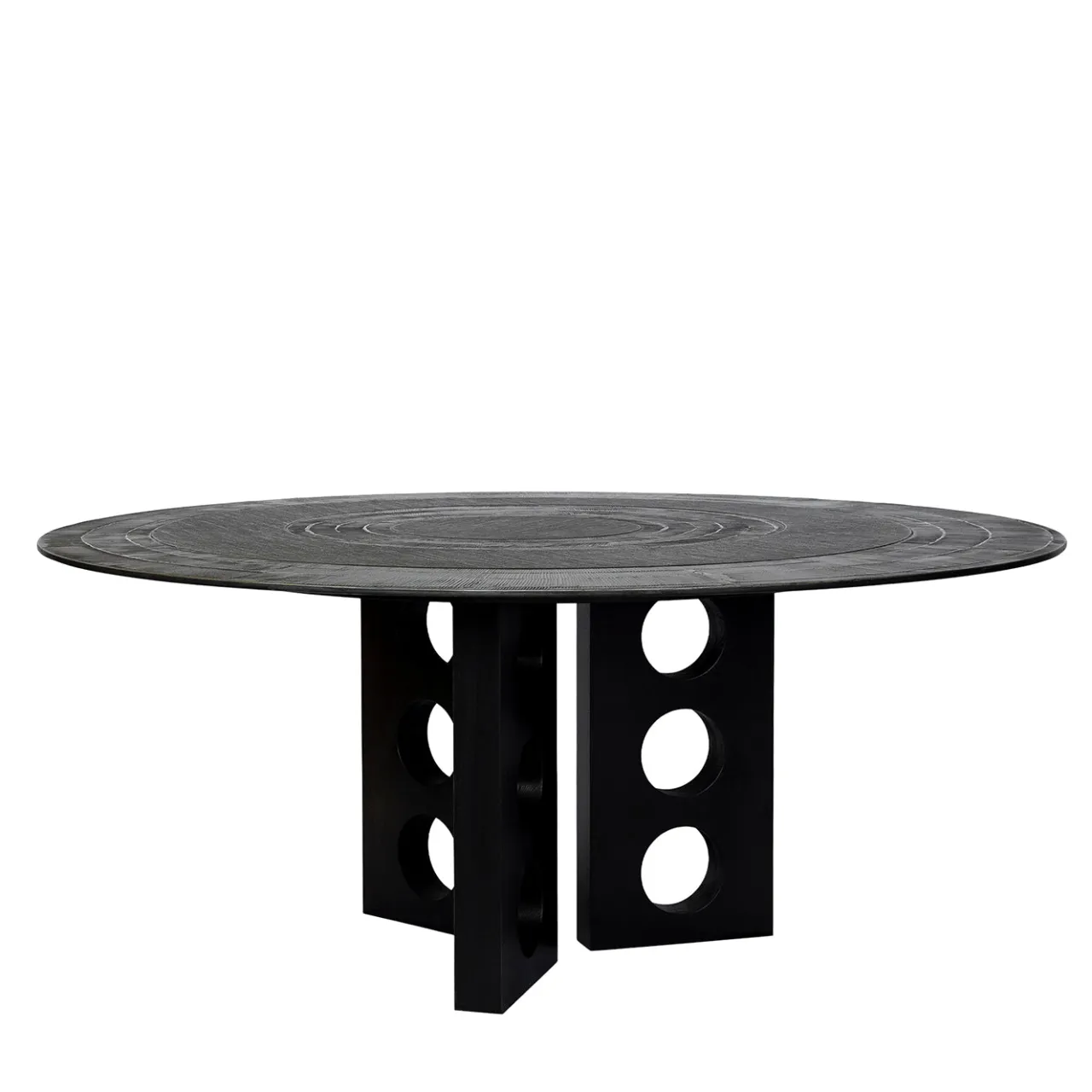 BottegaNera Furniture Dining Tables<Total Black Circular Dining Table