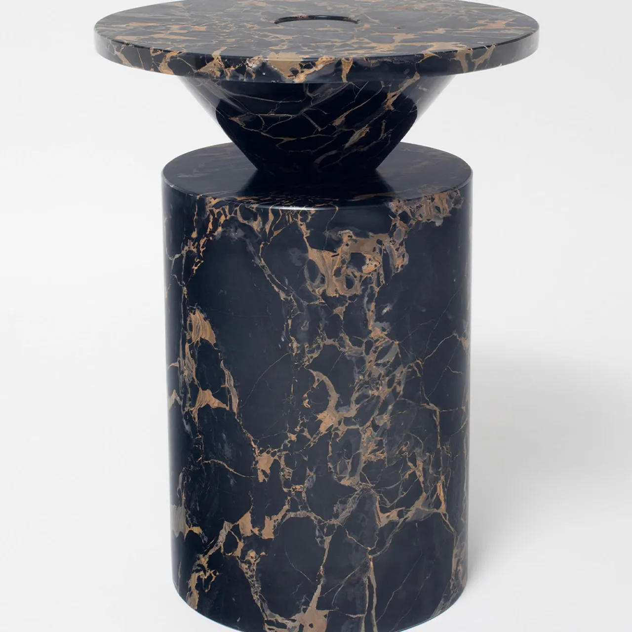 MMairo Side Tables<Totem Black Portoro Coffee Table by Karen Chekerdjian