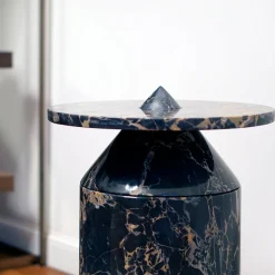 MMairo Side Tables<Totem Black Portoro Coffee Table by Karen Chekerdjian