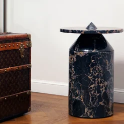 MMairo Side Tables<Totem Black Portoro Coffee Table by Karen Chekerdjian