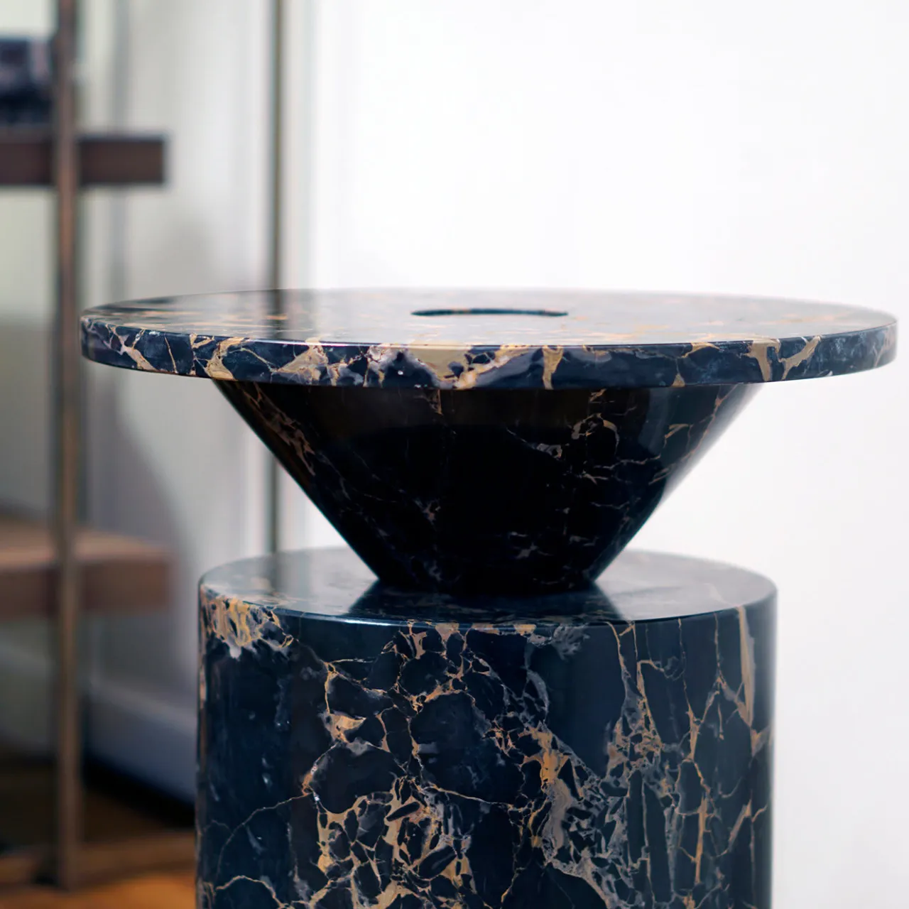 MMairo Side Tables<Totem Black Portoro Coffee Table by Karen Chekerdjian