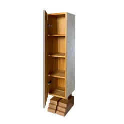 Meccani Design Cabinets<Totem Maya Stucco Gray-Plastered Cabinet by Pietro Meccani