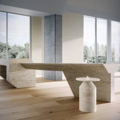 MMairo Side Tables<Totem Onyx Coffee Table by Karen Chekerdjian