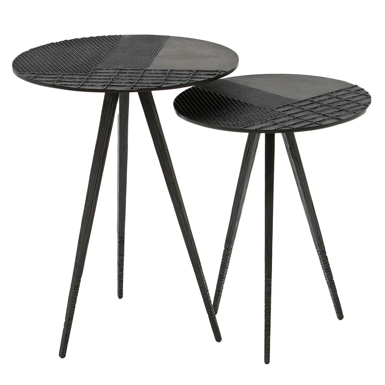 Emmemobili Nesting Tables<Touch black cast bronze nesting table
