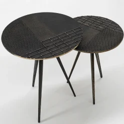 Emmemobili Nesting Tables<Touch black cast bronze nesting table
