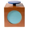 Softhouse Side Tables<Toy Boy Glossy Brown and Blue Cube Side Table