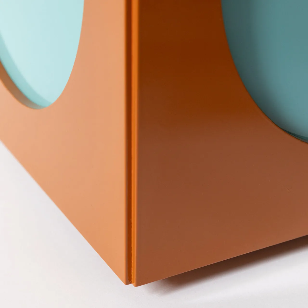 Softhouse Side Tables<Toy Boy Glossy Brown and Blue Cube Side Table