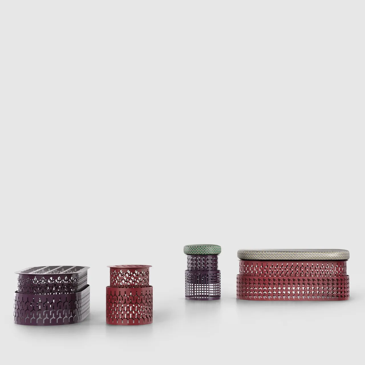 Da A Outdoor Chairs & Stools<Trame Small Round Red Stool