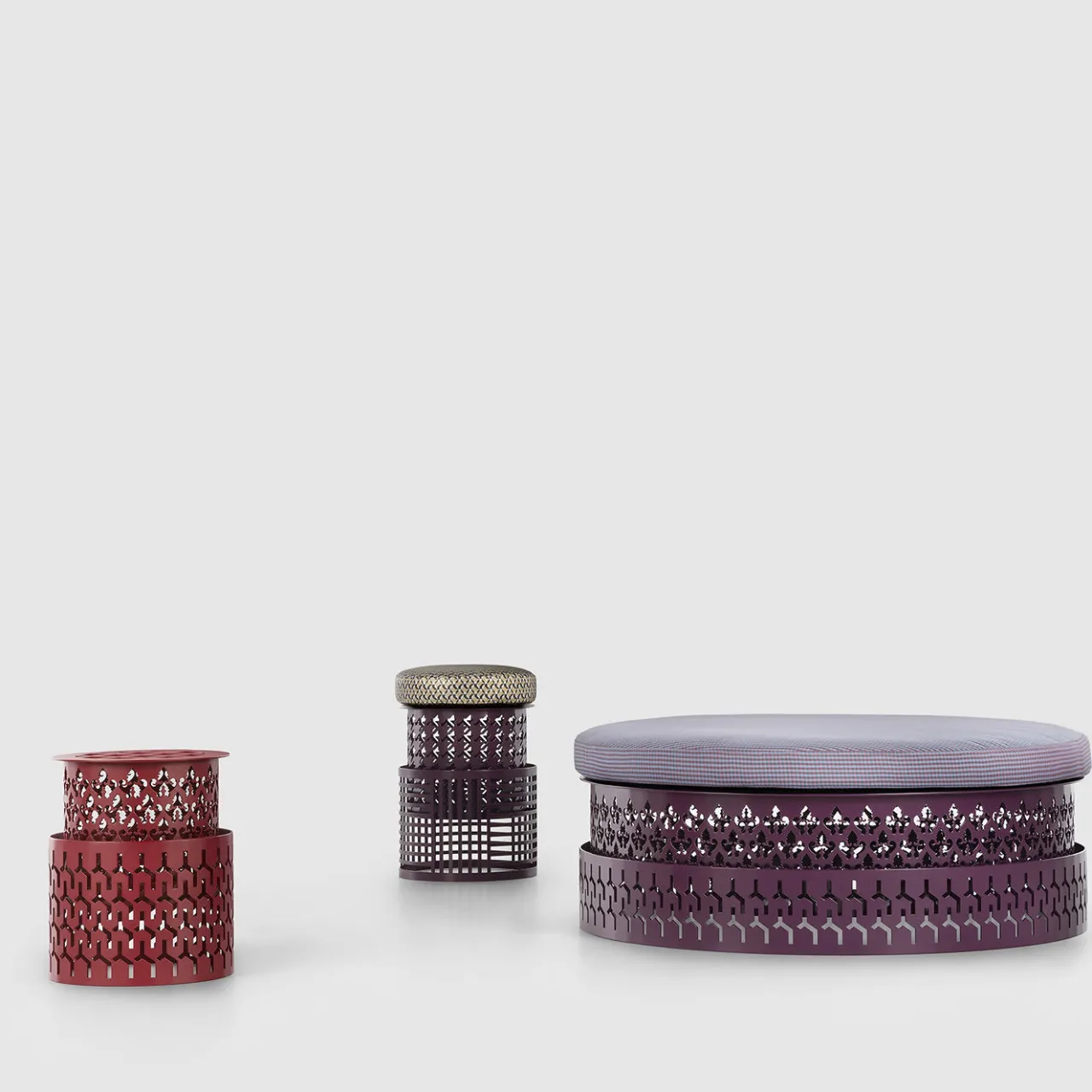 Da A Outdoor Chairs & Stools<Trame Small Round Red Stool