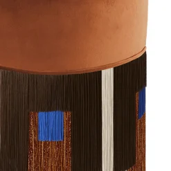 Lorenza Bozzoli Couture Ottomans & Poufs<Treasure Cognac Velvet Pouf by Lorenza Bozzoli