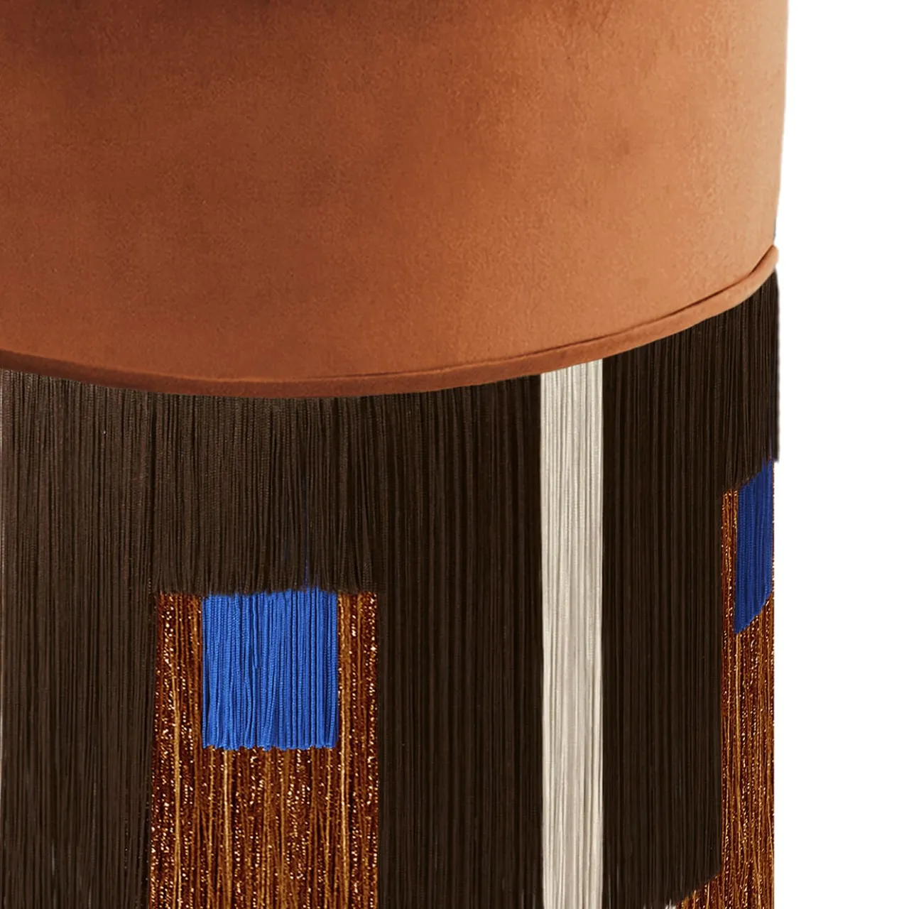 Lorenza Bozzoli Couture Ottomans & Poufs<Treasure Cognac Velvet Pouf by Lorenza Bozzoli