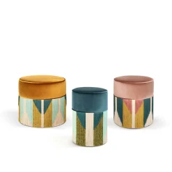 Lorenza Bozzoli Couture Ottomans & Poufs<Treasure Lilac Velvet Pouf by Lorenza Bozzoli
