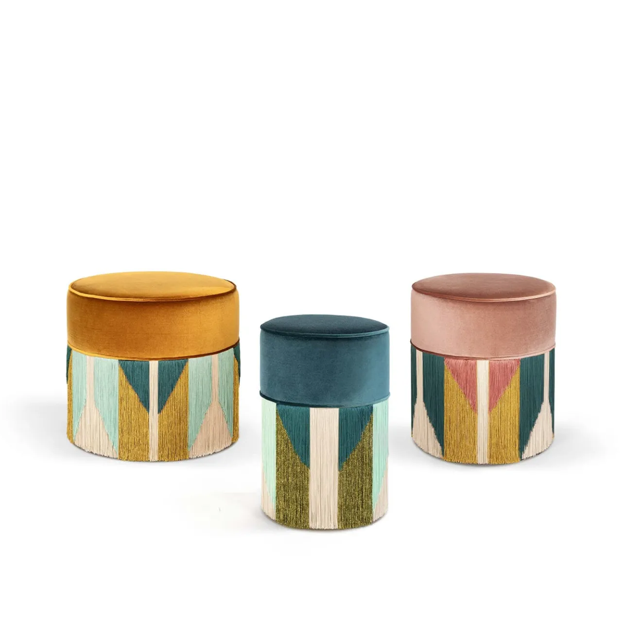 Lorenza Bozzoli Couture Ottomans & Poufs<Treasure Lilac Velvet Pouf by Lorenza Bozzoli