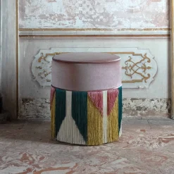 Lorenza Bozzoli Couture Ottomans & Poufs<Treasure Lilac Velvet Pouf by Lorenza Bozzoli
