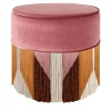 Lorenza Bozzoli Couture Ottomans & Poufs<Treasure Pink Velvet Pouf by Lorenza Bozzoli