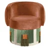 Lorenza Bozzoli Couture Armchairs<Treasure Pirouette Copper Swivel Armchair by Lorenza Bozzoli