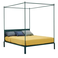 Lispi Beds<Tresca Petrol-Blue Iron Canopy Double Bed by Fioravanti &Cancelli