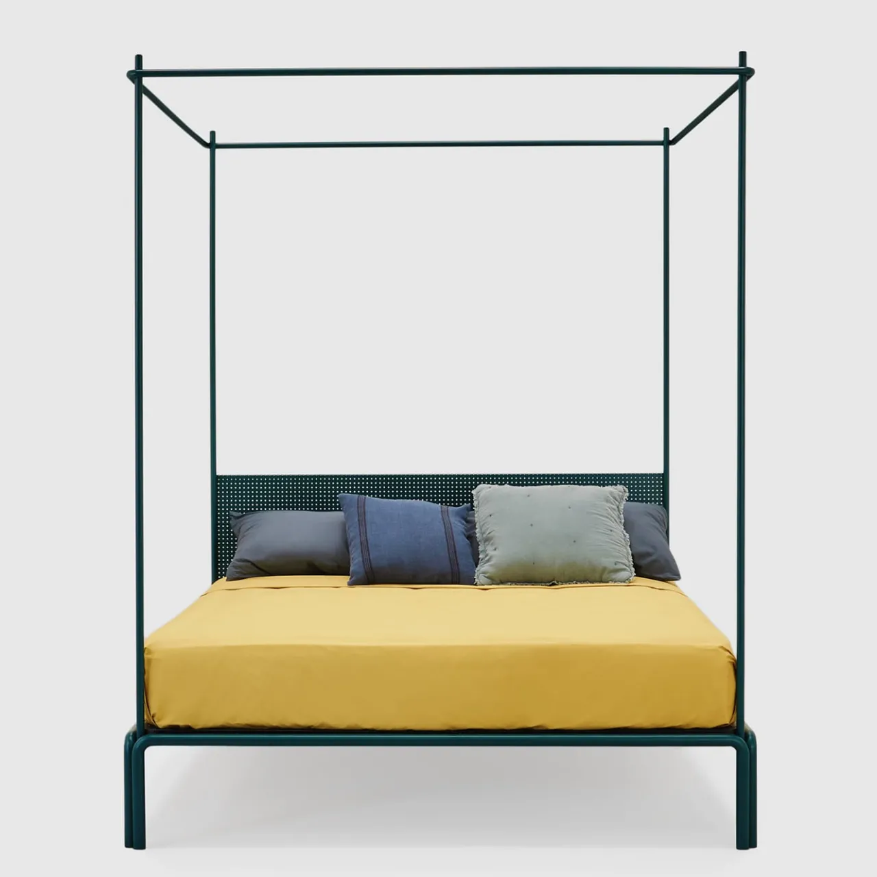 Lispi Beds<Tresca Petrol-Blue Iron Canopy Double Bed by Fioravanti &Cancelli