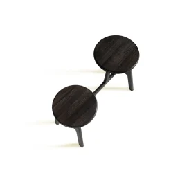 Orografie Stools<Trespolo Black Double Stool by Giulio Iacchetti